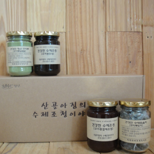 산골아짐의수제조청이야기,참나무장작불만 고집하는 산골아짐의 정선 전통 수제 꾸지뽕조청  4종세트